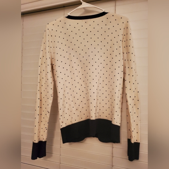 Merona Polkadot Cardigan - Cream Black M - Picture 4 of 4